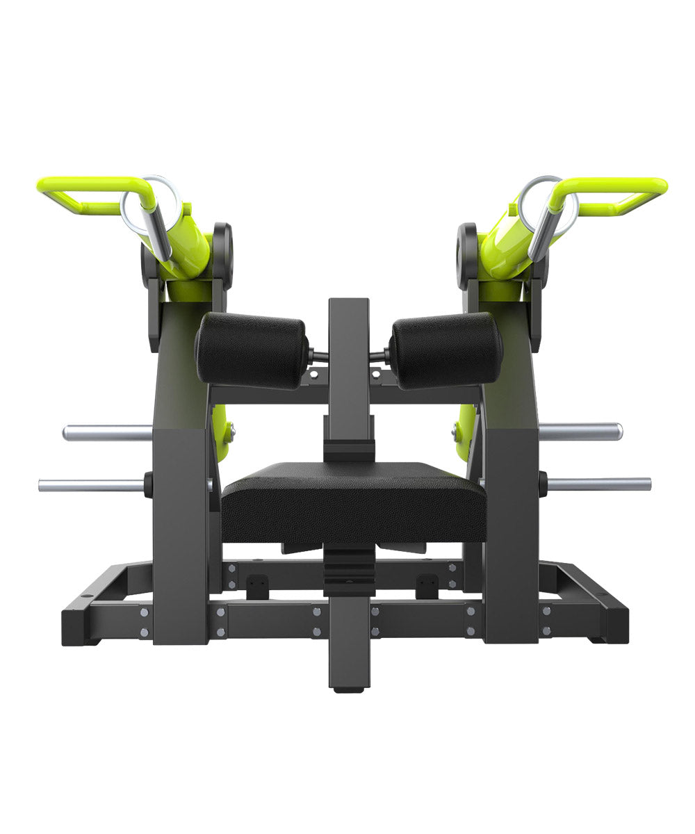 DHZ Fitness Seated Dip - Y965 with black padding and green handles.